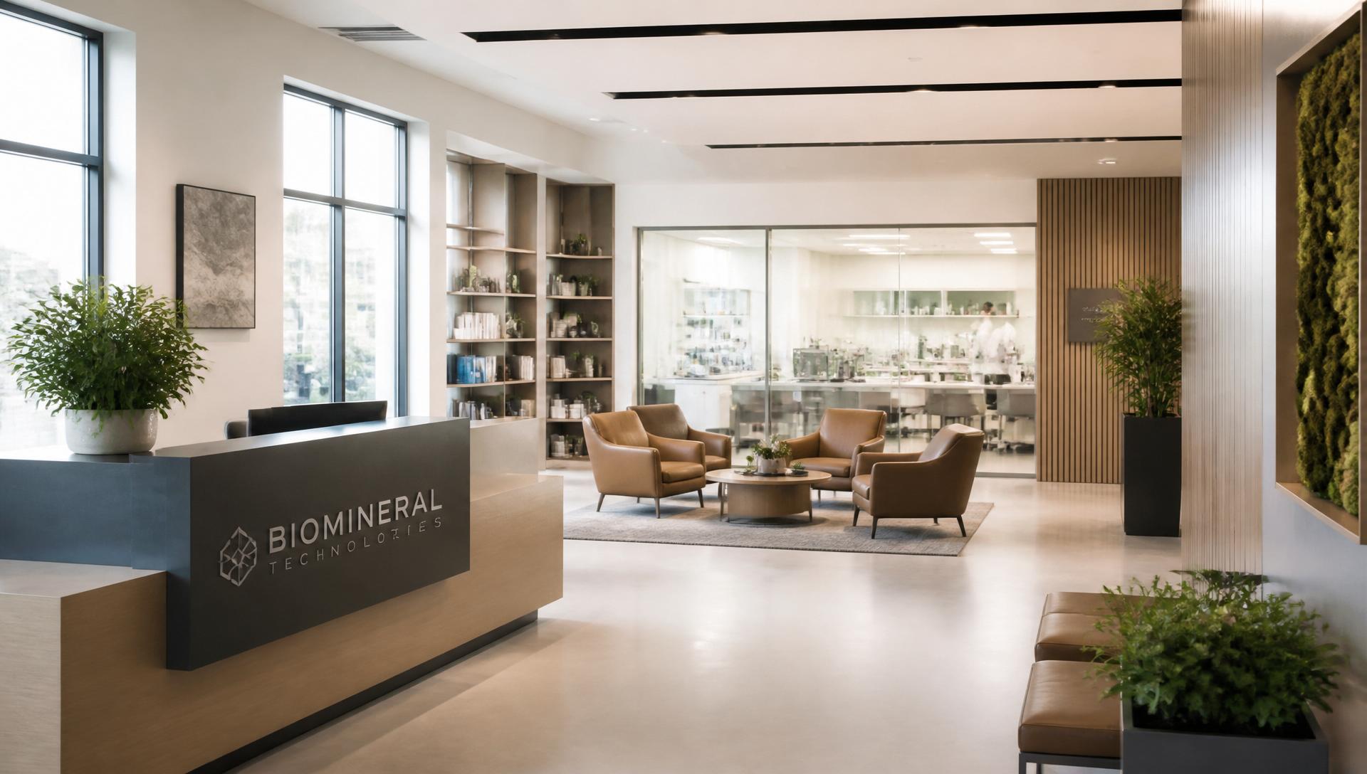 Modern enterprise reception and meeting lounge
